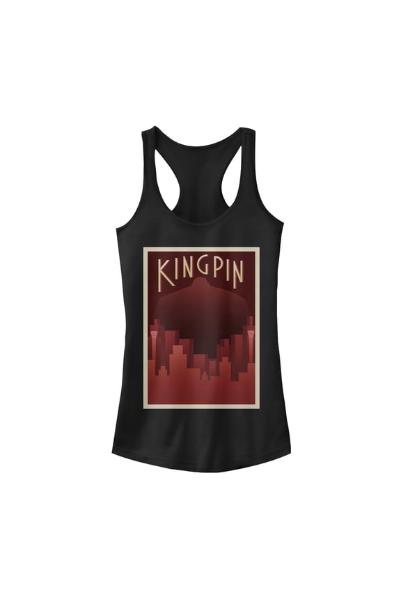 Junior's Marvel Kingpin Wilson Fisk Racerback Tank Top Black 2X Large