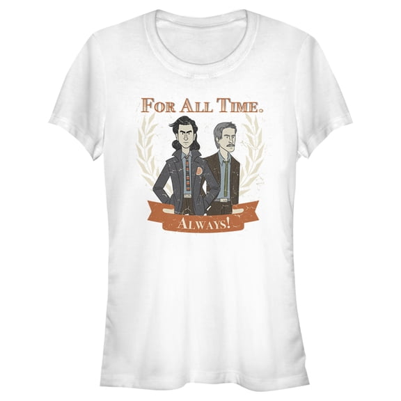 Junior's Marvel Loki For All Time Always Cartoon Graphic Tee White Small