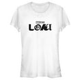thumbnail image 1 of Junior's Marvel Loki Logo Graphic Tee White Small, 1 of 3