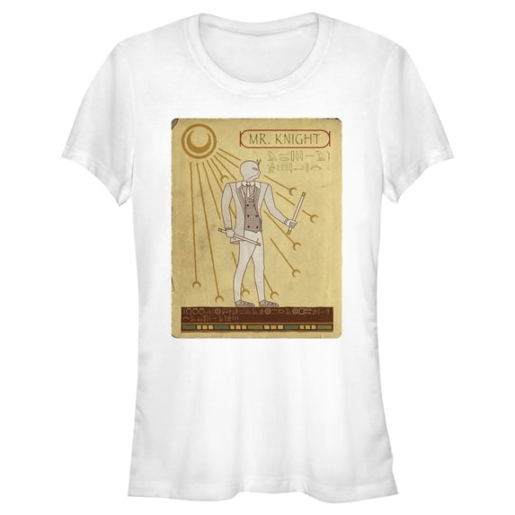 Junior's Marvel: Moon Knight Ancient Egyptian Mr. Knight Portrait Graphic Tee White X Large