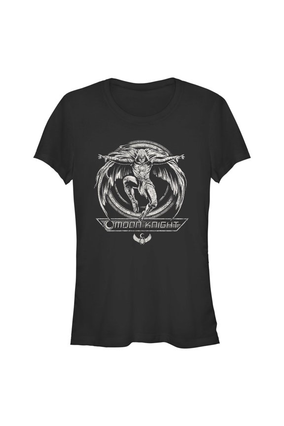 Junior's Marvel: Moon Knight Ancient Statue Graphic Tee Black Large