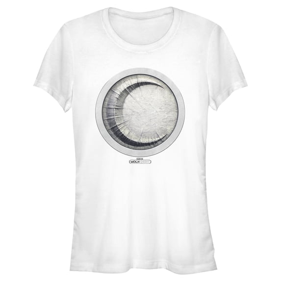 Junior's Marvel: Moon Knight Crescent Crater Symbol Graphic Tee White 2X Large
