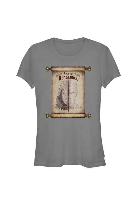 Junior's Marvel: Moon Knight Fist of Vengeance  Graphic Tee Charcoal Small