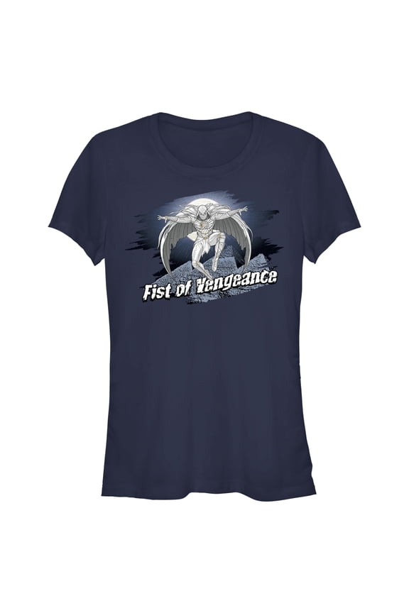 Junior's Marvel: Moon Knight Fist of Vengeance Sketch Graphic Tee Navy Blue Large
