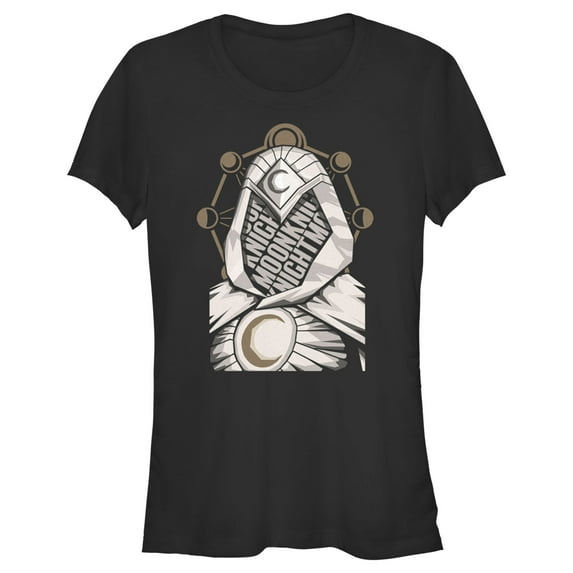 Junior's Marvel: Moon Knight Mask Cutout Graphic Tee Black 2X Large