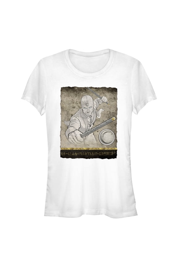 Junior's Marvel: Moon Knight Mr. Knight Action Pose Graphic Tee White Medium