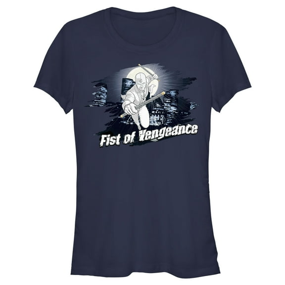 Junior's Marvel: Moon Knight Mr. Knight Fist of Vengeance  Graphic Tee Navy Blue Medium