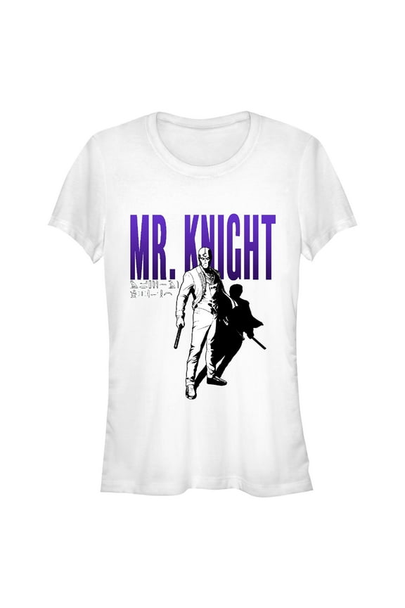 Junior's Marvel: Moon Knight Mr. Knight Shadow Sketch Graphic Tee White Medium