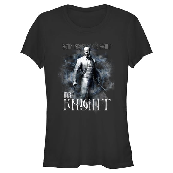Junior's Marvel: Moon Knight Mr. Knight Summon the Suit  Graphic Tee Black Medium
