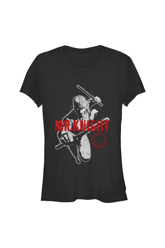 Junior's Marvel: Moon Knight Retro Mr. Knight Portrait Graphic Tee Black Small