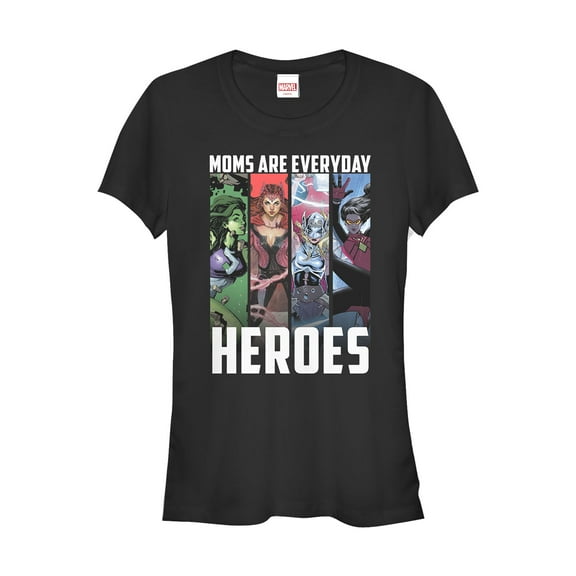 Junior's Marvel Mother's Day Everyday Heroes  Graphic Tee Black X Large