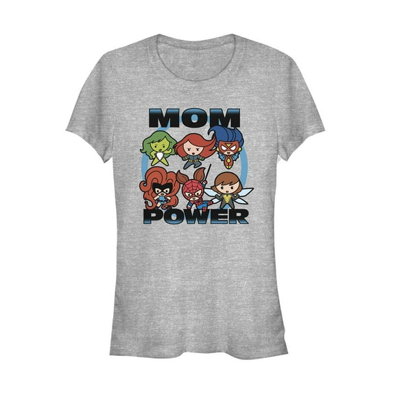 Junior's Marvel Mother's Day Kawaii Power Graphic Tee Athletic Heather X Large