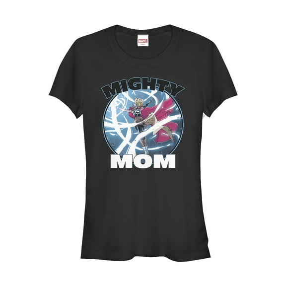 Junior's Marvel Mother's Day Mighty Thor Mom  Graphic Tee Black X Large