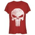 thumbnail image 1 of Junior's Marvel Punisher Retro Skull Symbol  Graphic Tee Red X Large, 1 of 2
