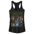 thumbnail image 1 of Junior's Marvel Retro Avenger Panels  Racerback Tank Top Black 2X Large, 1 of 4