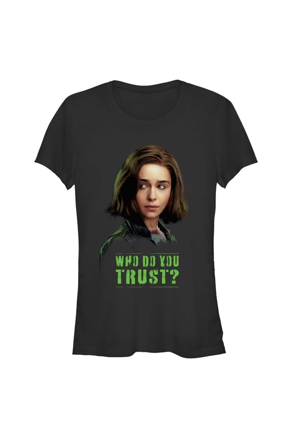 Junior's Marvel: Secret Invasion Abigail Brand Who Do You Trust Graphic Tee Black Large
