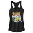 thumbnail image 1 of Junior's Marvel Sensational She-Hulk  Racerback Tank Top Black Large, 1 of 4