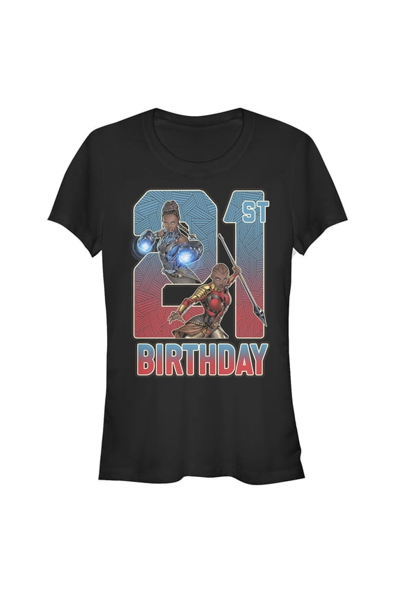 Junior's Marvel Shuri and Okoye 21st Birthday Graphic T-Shirt