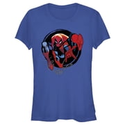 Junior's Marvel Spider-Man Beyond Amazing SPIDEY CIRCLE FORWARD T-Shirt