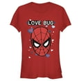 thumbnail image 1 of Junior's Marvel Spider-Man Candy Heart Love Bug  Graphic Tee Red Small, 1 of 3