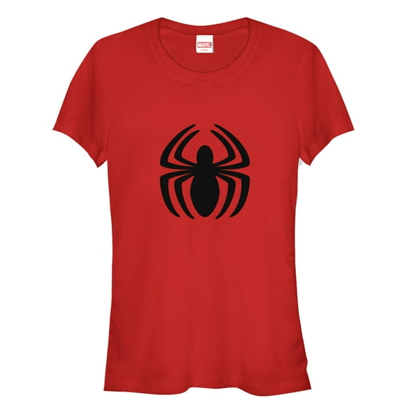 Junior's Marvel Spider-Man Eight-legged Logo Graphic Tee Red Small