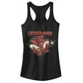 thumbnail image 1 of Junior's Marvel Spider-Man: Far From Home Cartoon Grid Racerback Tank Top Black Large, 1 of 4