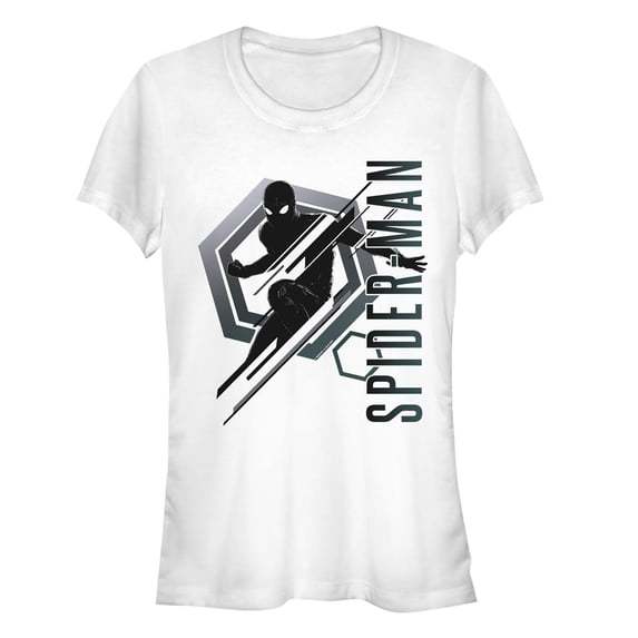 Junior's Marvel Spider-Man: Far From Home Darkness Graphic Tee White Medium