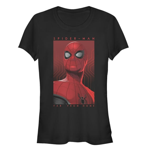 Junior's Marvel Spider-Man: Far From Home Hero Poster Graphic Tee Black Large