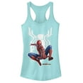 thumbnail image 1 of Junior's Marvel Spider-Man: Far From Home Logo Splatter  Racerback Tank Top Cancun X Large, 1 of 3