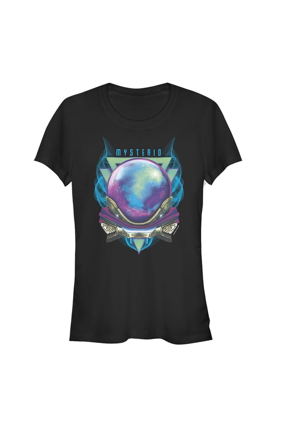 Junior's Marvel Spider-Man: Far From Home Mysterio Masked  Graphic Tee Black Small