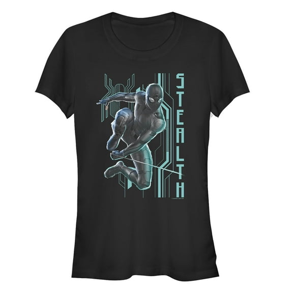 Junior's Marvel Spider-Man: Far From Home Stealth Tech  Graphic Tee Black 2X Large