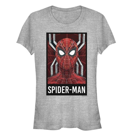 Junior's Marvel Spider-Man: Far From Home Tech Suit  Graphic Tee Athletic Heather Medium