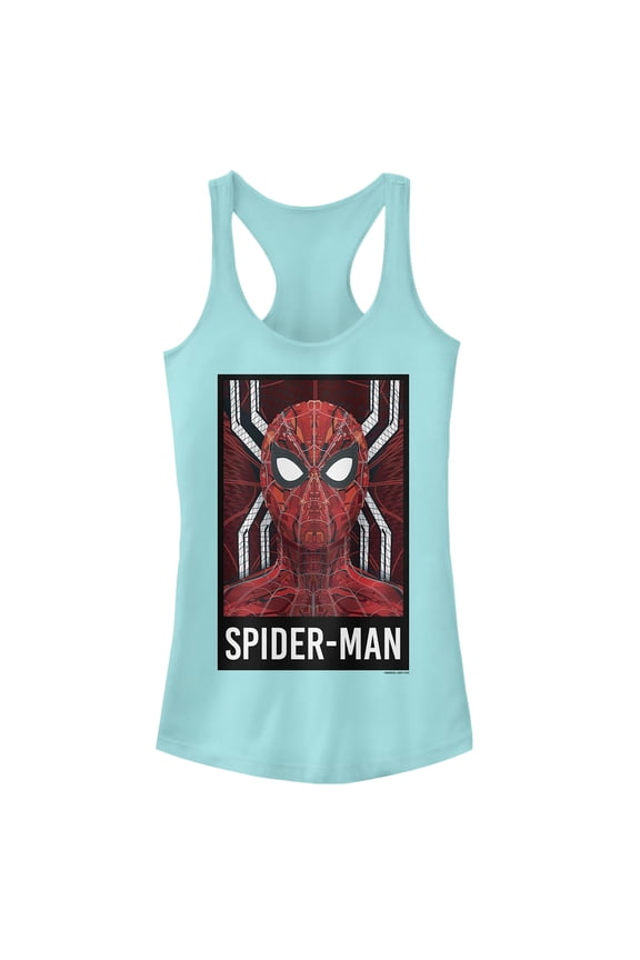 Junior's Marvel Spider-Man: Far From Home Tech Suit Racerback Tank Top Cancun X Large