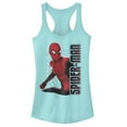 thumbnail image 1 of Junior's Marvel Spider-Man: Far From Home Web Coordinates  Racerback Tank Top Cancun X Large, 1 of 3