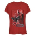 thumbnail image 1 of Junior's Marvel Spider-Man: Far From Home Web Frame  Graphic Tee Red Large, 1 of 2