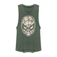 thumbnail image 1 of Junior's Marvel Spider-Man Floral Print  Festival Muscle Graphic Tee Pine Green Heather X Small, 1 of 3