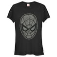 thumbnail image 1 of Junior's Marvel Spider-Man Grayscale Floral Print  Graphic Tee Black Large, 1 of 2