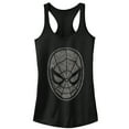 thumbnail image 1 of Junior's Marvel Spider-Man Grayscale Floral Print Racerback Tank Top Black X Large, 1 of 4