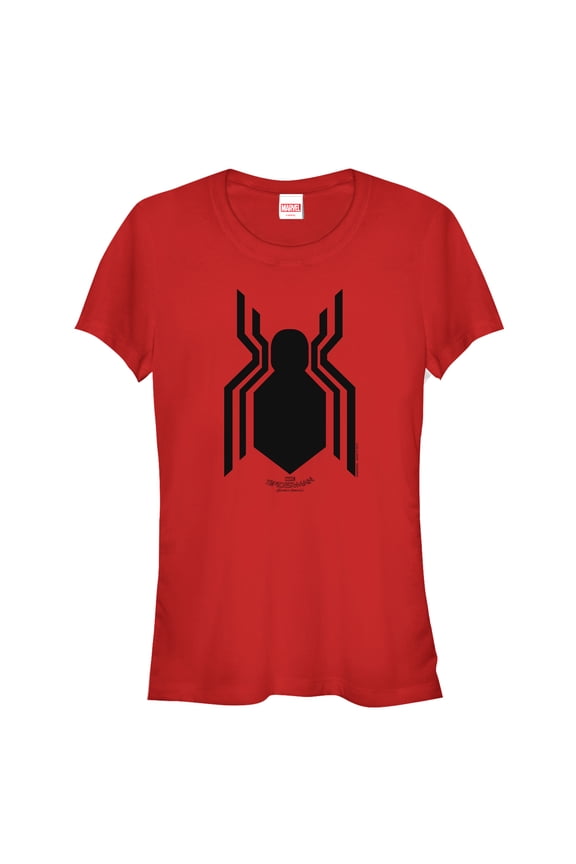 Junior's Marvel Spider-Man: Homecoming Classic Logo  Graphic Tee Red Small