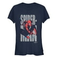 thumbnail image 1 of Junior's Marvel Spider-Man: Homecoming Name  Graphic Tee Navy Blue Large, 1 of 2