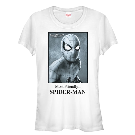 Junior's Marvel Spider-Man: Homecoming Photo Graphic Tee White 2X Large