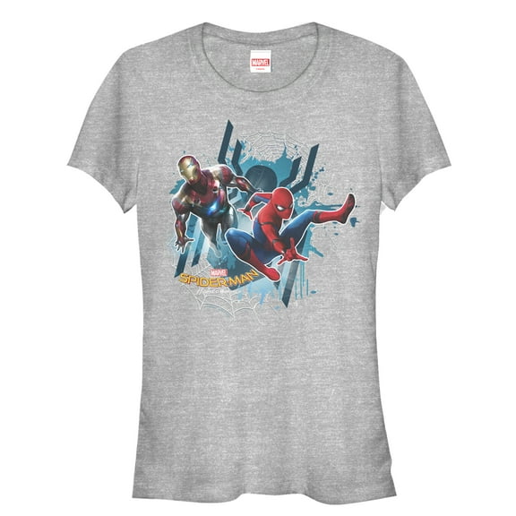 Junior's Marvel Spider-Man: Homecoming Teamwork  Graphic Tee Athletic Heather X Large