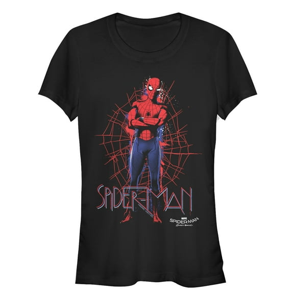 Junior's Marvel Spider-Man: Homecoming Web  Graphic Tee Black Small