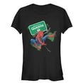 thumbnail image 1 of Junior's Marvel Spider-Man: Homecoming Welcome to Queens  Graphic Tee Black Medium, 1 of 2