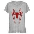 thumbnail image 1 of Junior's Marvel Spider-Man Icon Badge Graphic Tee Athletic Heather Medium, 1 of 2