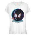 thumbnail image 1 of Junior's Marvel Spider-Man: Into the Spider-Verse Mask  Graphic Tee White Small, 1 of 2