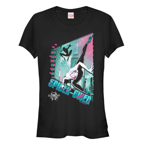 Junior's Marvel Spider-Man: Into the Spider-Verse Modern Spider-Gwen Graphic Tee Black 2X Large