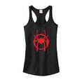 thumbnail image 1 of Junior's Marvel Spider-Man: Into the Spider-Verse Symbol  Racerback Tank Top Black Small, 1 of 4