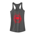 thumbnail image 1 of Junior's Marvel Spider-Man: Into the Spider-Verse Symbol Racerback Tank Top Charcoal Small, 1 of 3