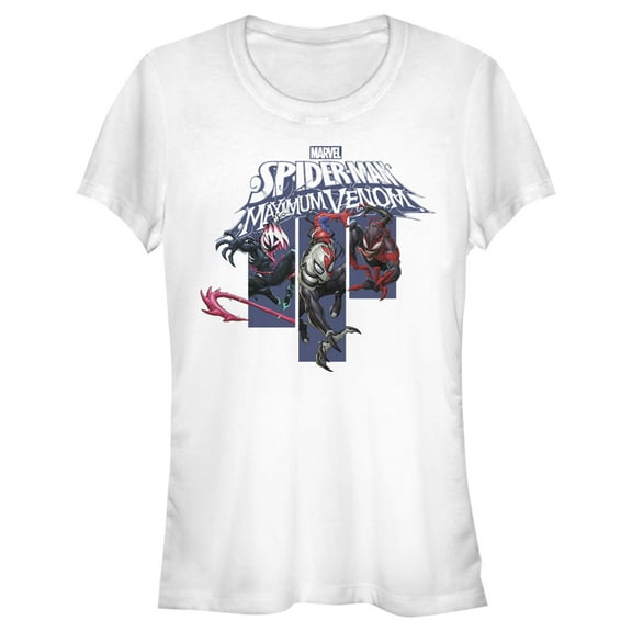 Junior's Marvel Spider-Man Maximum Venom  Graphic Tee White 2X Large